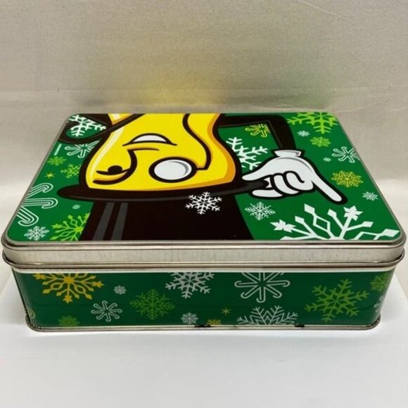Vintage Mr. Peanut Planters Nuts Christmas Tin 9" x 7" Holiday Peanuts Container - Picture 5 of 12